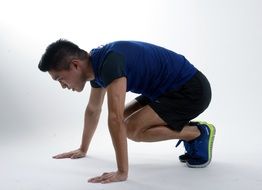 stretching man