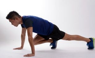 athlete with physical exertion
