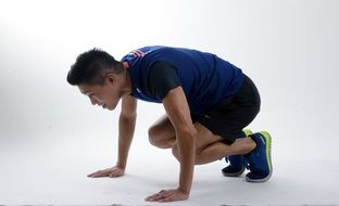 sportsmen doing burpees