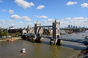 british Tower Bridge on a sunny day