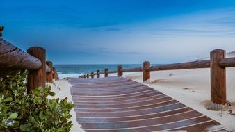 boardwalk on the beach in Africa