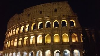 Landscape of Colosseum at night