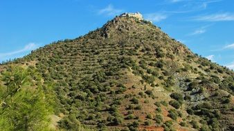 orthodox monastery ostavrovouni on the mountain