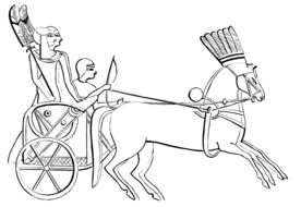 illustration of Egyptian Chariot Horses