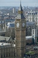 panorama of city with the main landmarks, uk, england, London