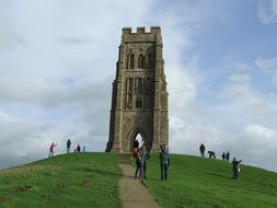 landscape of Historical castle in Glastonbury