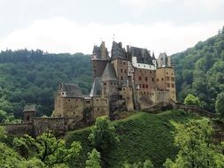 Eltz Castle - a castle in the land of Rhineland-Palatinate near Wirsheim in the valley of the Elzbach River