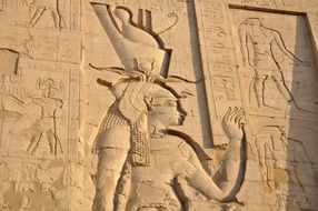 pharaohs on the walls of the temples of egypt