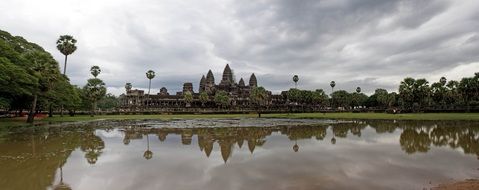 Landscape of Angkor Wat in Cambodia