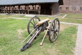 Civil War Cannon in Old Fort Jackson