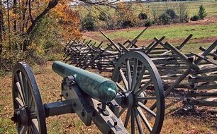 historical guns during the civil war in the Gettysburg