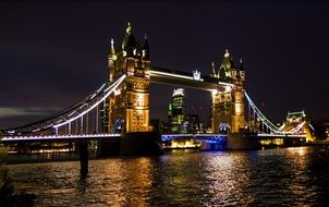 Tower Bridge with night illumination