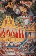 painting art in the thailand