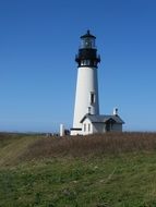 white lighthouse in Oregon