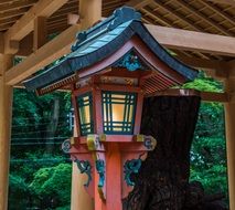 lantern on the asian temple