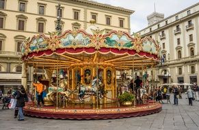 carousel at the fair in Florence