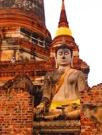 statue of buddha in temple in Thailand