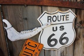 Route 66 sign of Nex Mexico