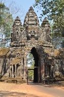 historical entrance to the temple complex in cambodia