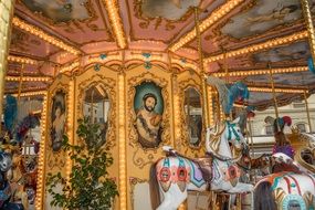 carousel at a fair in europe