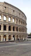 Colosseum ruin at road, italy, Rome