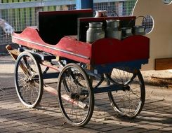 vintage trolley with cans