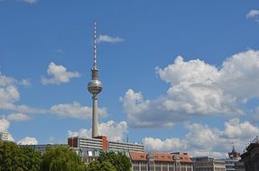 distant view of the TV tower in Berlin