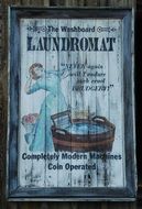 Advertising of vintage poster about laundry