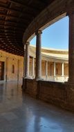 terrace in the royal palace in granada