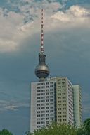 TV tower behind a high-rise in Berlin
