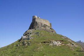 castle on the island of Lindisfarne