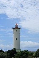 distant view of the white lighthouse