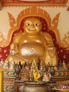 golden statue of the god in Thailand