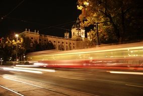 distant view of the winter hofburg residence in Vienna