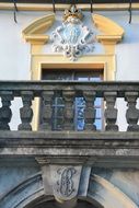 Stone railing in historical Konigstein castle