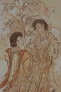 oriental antique fresco