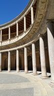 columns in the royal palace in granada