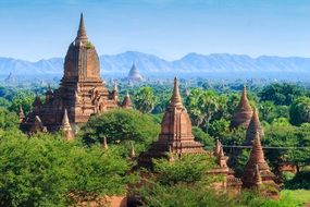landscape of The Archaeological Area Of Bagan in Myanmar