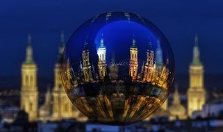 Zaragoza cathedrals in the New Year ball
