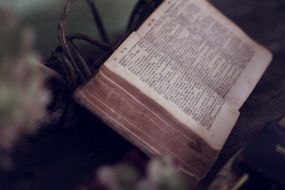 open book with scripture