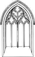 Arched Church Window, drawing