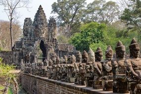 Buddha statue in the temple complex at Angkor Thom