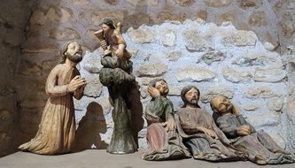 bible scene in a church in Codalet