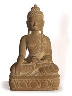 buddha statue on white background