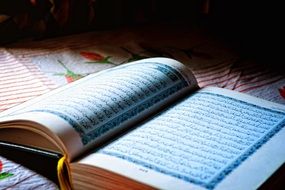 muslim Holy book, open Quran