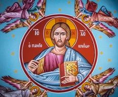 Pantokrator Jesus drawing