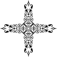 ornamental floral cross