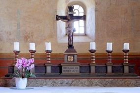 altar with candles