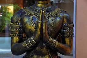 Praying person’s Hands, fragment of Brass Statue