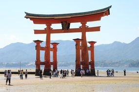 Asian red gate in Japan